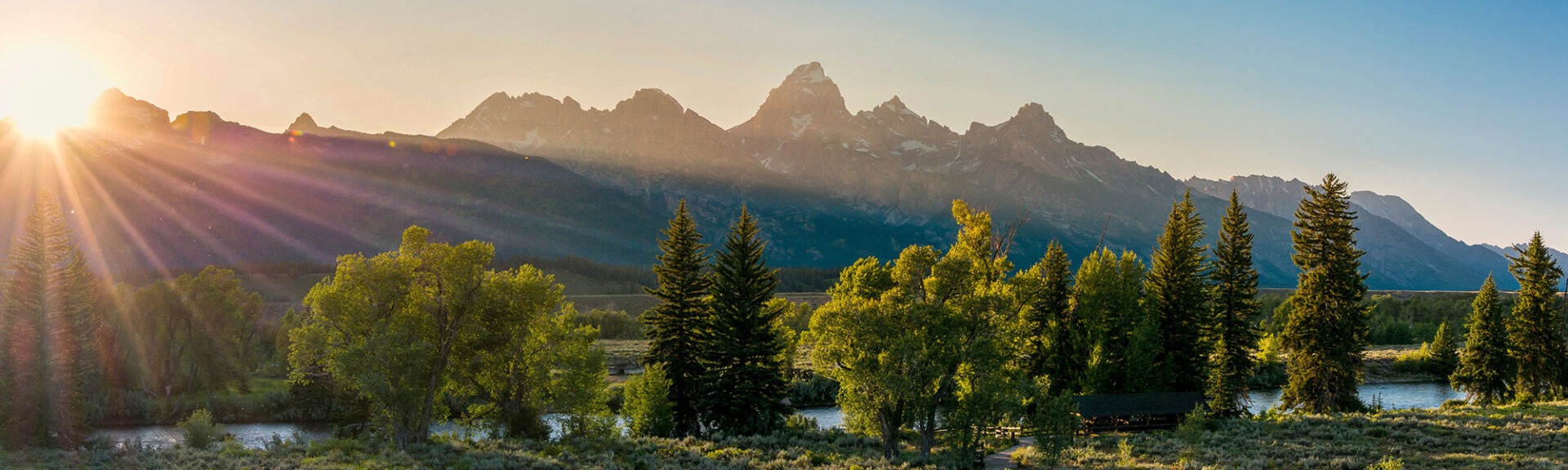 Sunset Behind Mountains